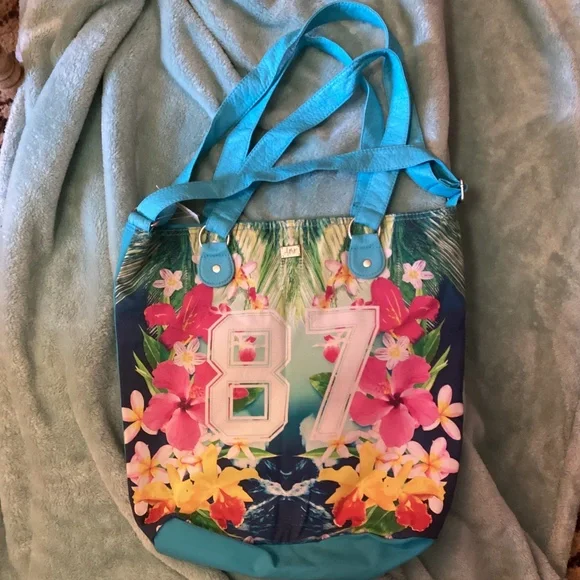 NEW Aeropostale Aero Floral Tote Bag Purse - Picture 1 of 6